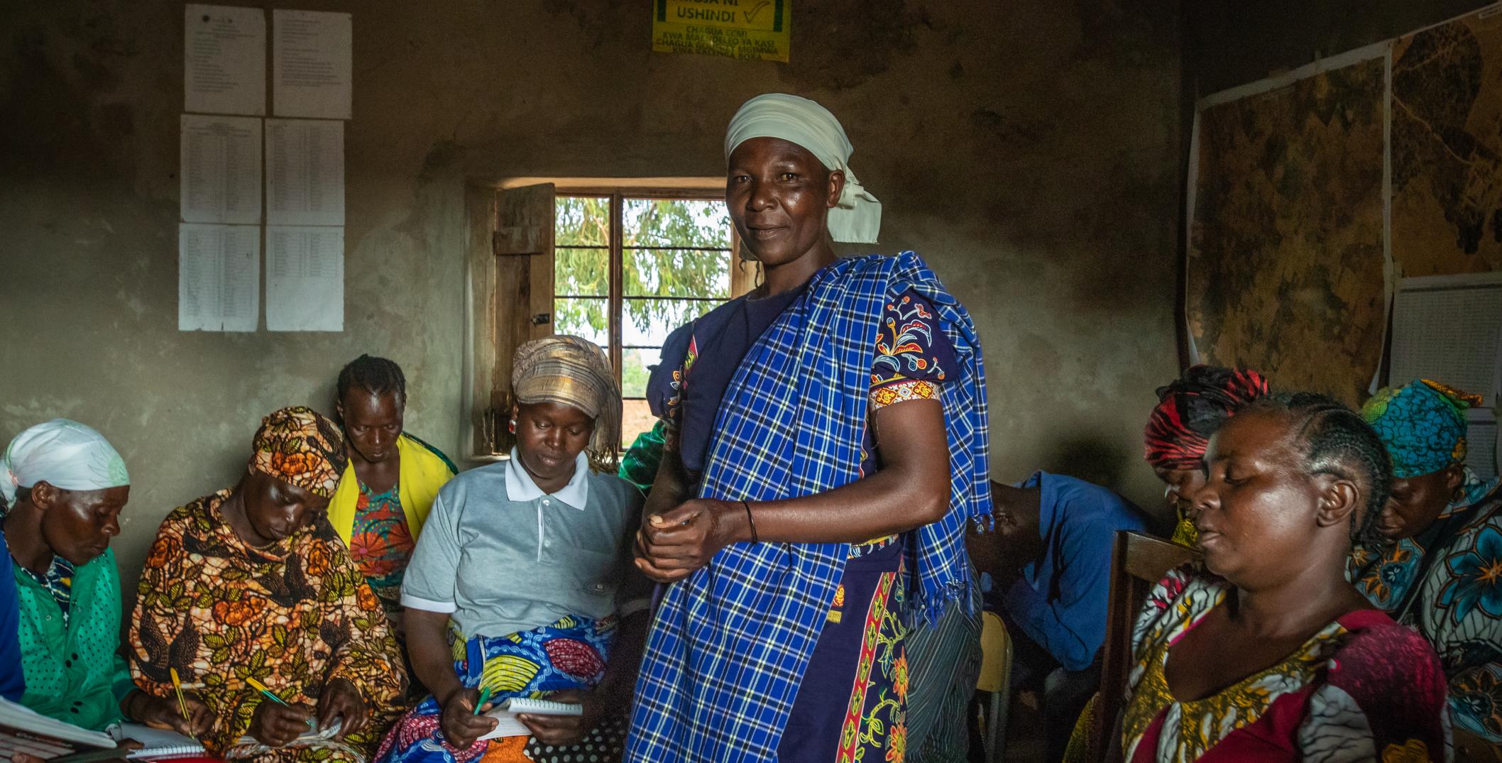 Women in a village in Tanzania