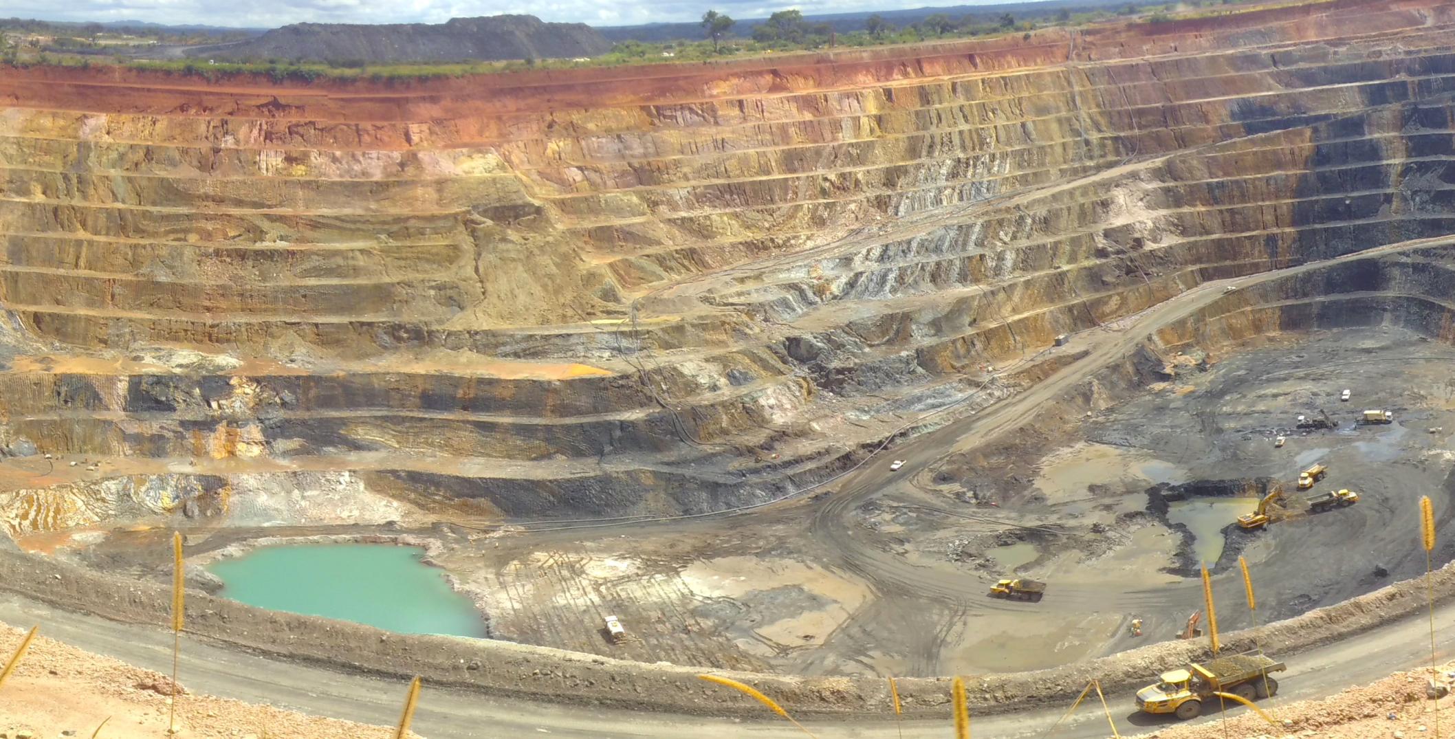 Industrial open pit cobalt mine in the DRC