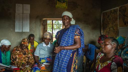 Women in a village in Tanzania