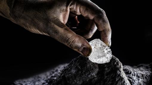 Lithium mining hand